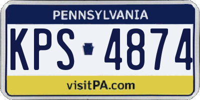 PA license plate KPS4874