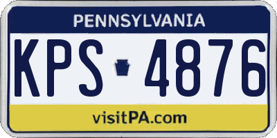 PA license plate KPS4876