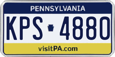 PA license plate KPS4880
