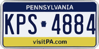 PA license plate KPS4884