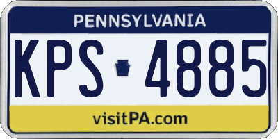 PA license plate KPS4885