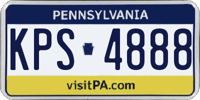 PA license plate KPS4888