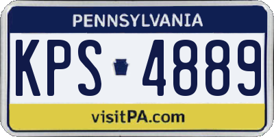 PA license plate KPS4889
