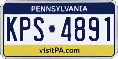 PA license plate KPS4891