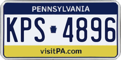 PA license plate KPS4896