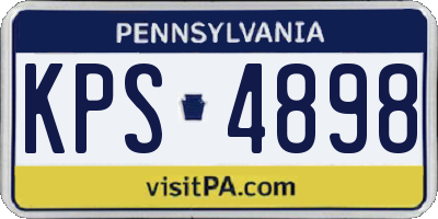 PA license plate KPS4898