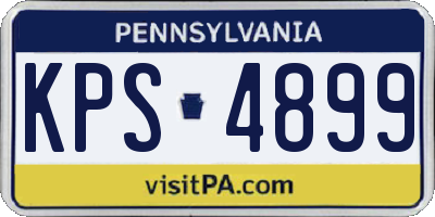 PA license plate KPS4899