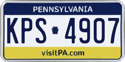 PA license plate KPS4907