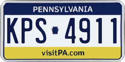 PA license plate KPS4911