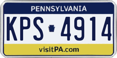 PA license plate KPS4914