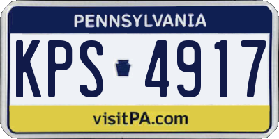 PA license plate KPS4917