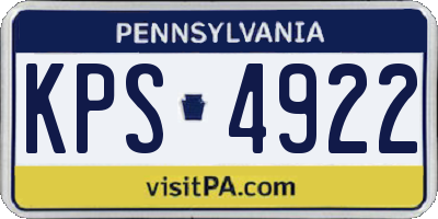 PA license plate KPS4922