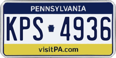 PA license plate KPS4936