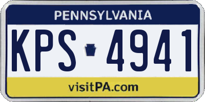 PA license plate KPS4941