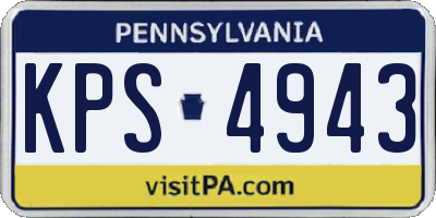 PA license plate KPS4943