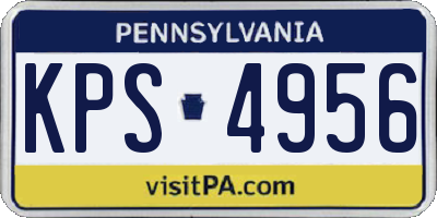 PA license plate KPS4956