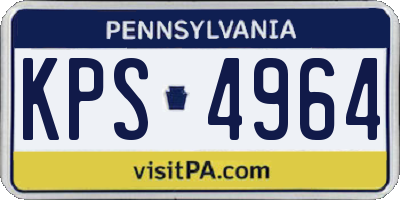 PA license plate KPS4964