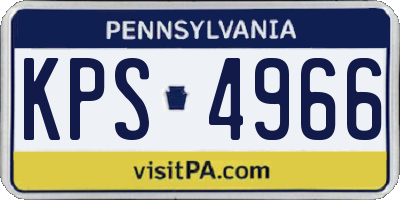 PA license plate KPS4966