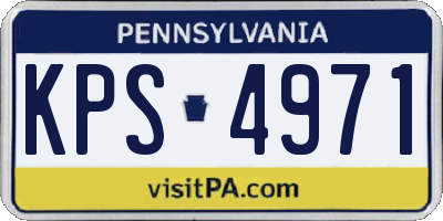 PA license plate KPS4971