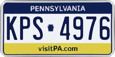 PA license plate KPS4976