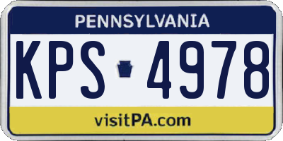 PA license plate KPS4978
