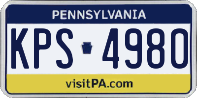 PA license plate KPS4980