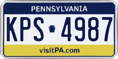 PA license plate KPS4987