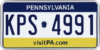 PA license plate KPS4991