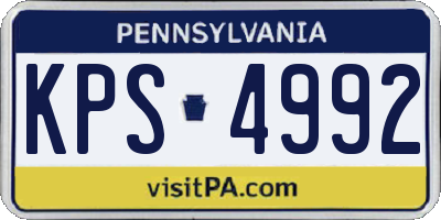 PA license plate KPS4992