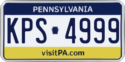 PA license plate KPS4999