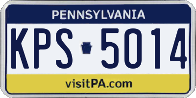 PA license plate KPS5014