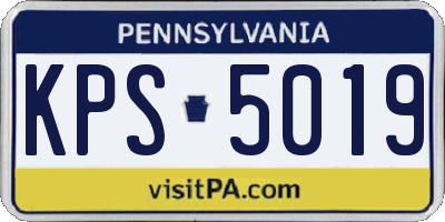 PA license plate KPS5019