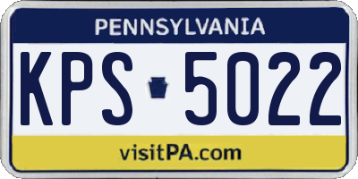 PA license plate KPS5022