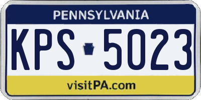 PA license plate KPS5023