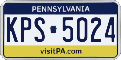 PA license plate KPS5024