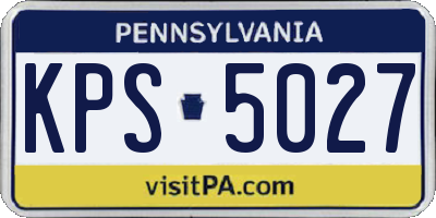 PA license plate KPS5027