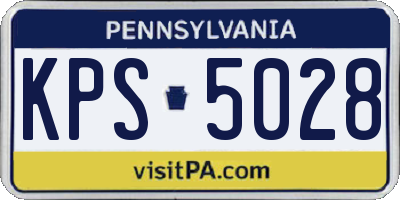 PA license plate KPS5028