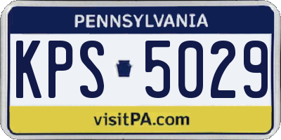 PA license plate KPS5029