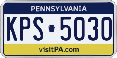 PA license plate KPS5030