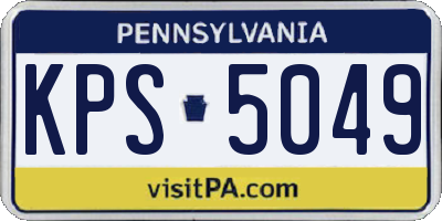 PA license plate KPS5049
