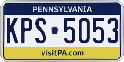 PA license plate KPS5053