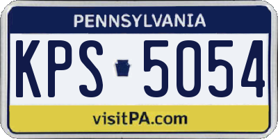 PA license plate KPS5054