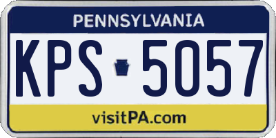 PA license plate KPS5057