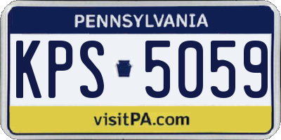PA license plate KPS5059