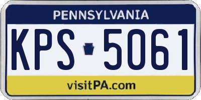 PA license plate KPS5061