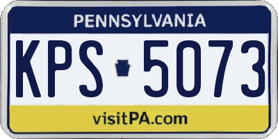 PA license plate KPS5073