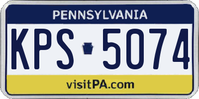 PA license plate KPS5074