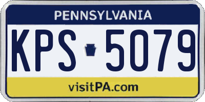 PA license plate KPS5079