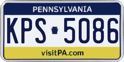 PA license plate KPS5086