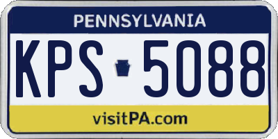 PA license plate KPS5088